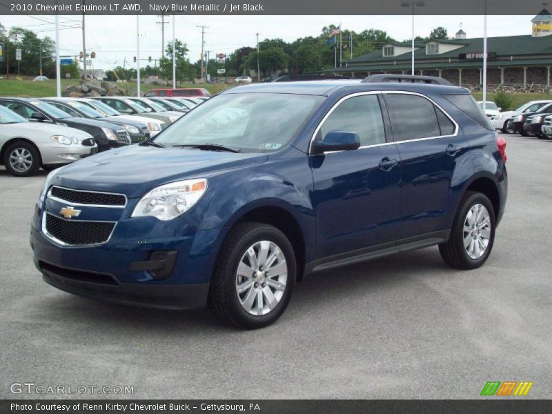 Navy Blue Metallic / Jet Black 2010 Chevrolet Equinox LT AWD