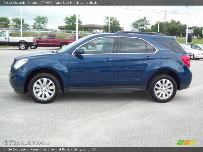 Navy Blue Metallic / Jet Black 2010 Chevrolet Equinox LT AWD