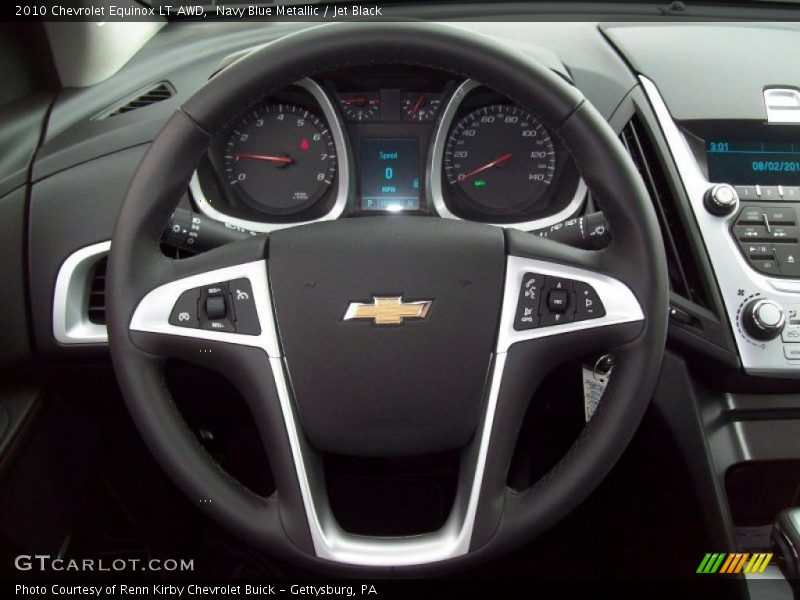 Navy Blue Metallic / Jet Black 2010 Chevrolet Equinox LT AWD
