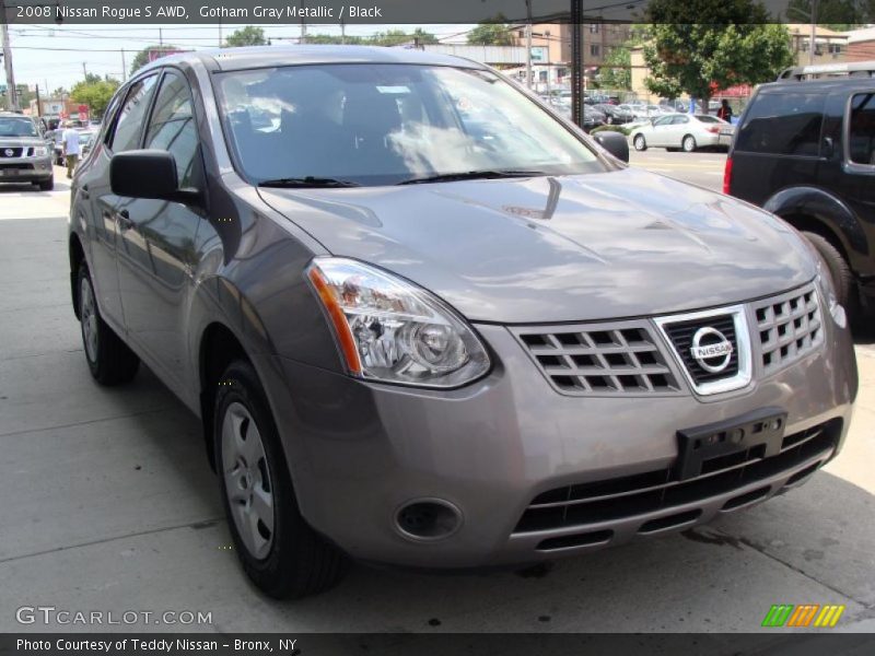 Gotham Gray Metallic / Black 2008 Nissan Rogue S AWD