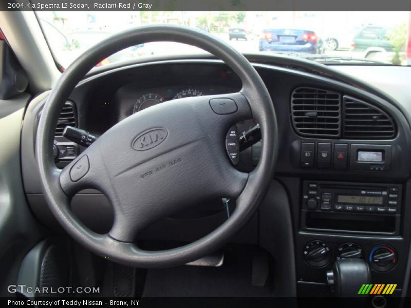 Radiant Red / Gray 2004 Kia Spectra LS Sedan