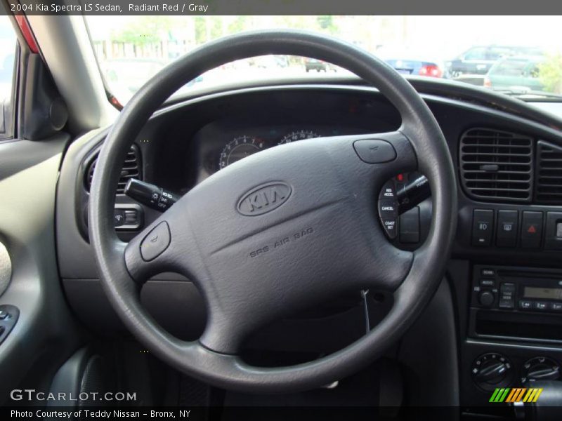 Radiant Red / Gray 2004 Kia Spectra LS Sedan