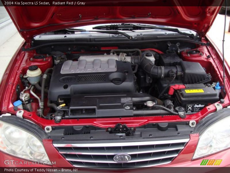 Radiant Red / Gray 2004 Kia Spectra LS Sedan