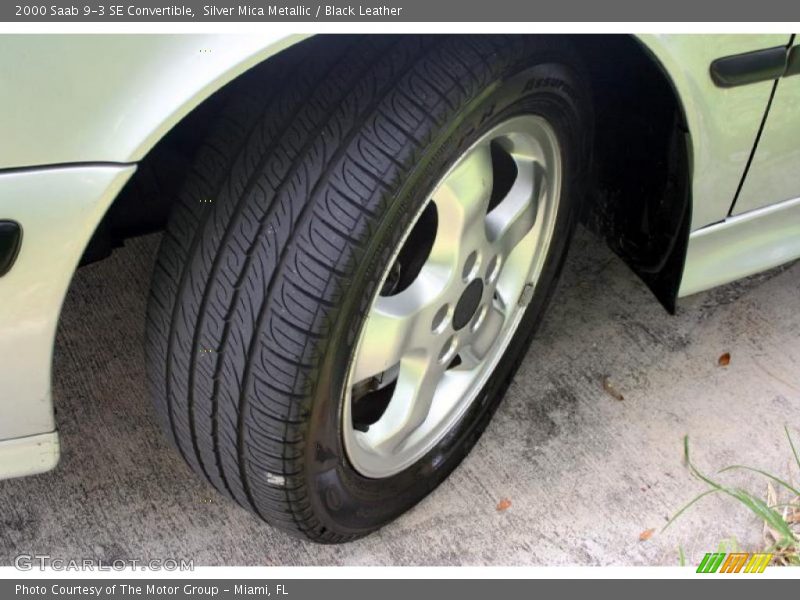 Silver Mica Metallic / Black Leather 2000 Saab 9-3 SE Convertible
