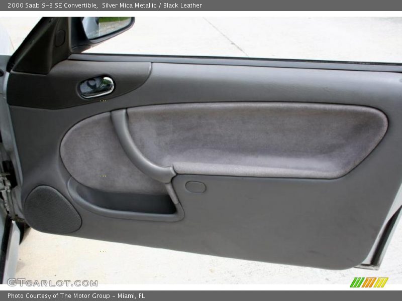 Silver Mica Metallic / Black Leather 2000 Saab 9-3 SE Convertible