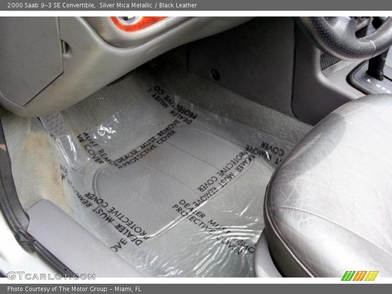 Silver Mica Metallic / Black Leather 2000 Saab 9-3 SE Convertible