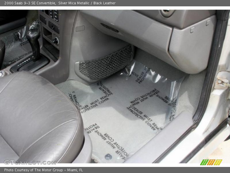 Silver Mica Metallic / Black Leather 2000 Saab 9-3 SE Convertible