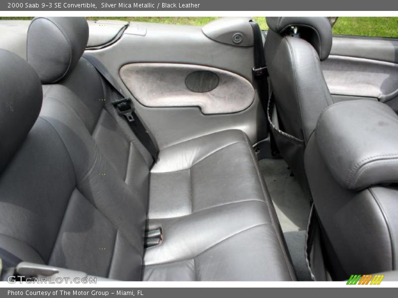 Silver Mica Metallic / Black Leather 2000 Saab 9-3 SE Convertible