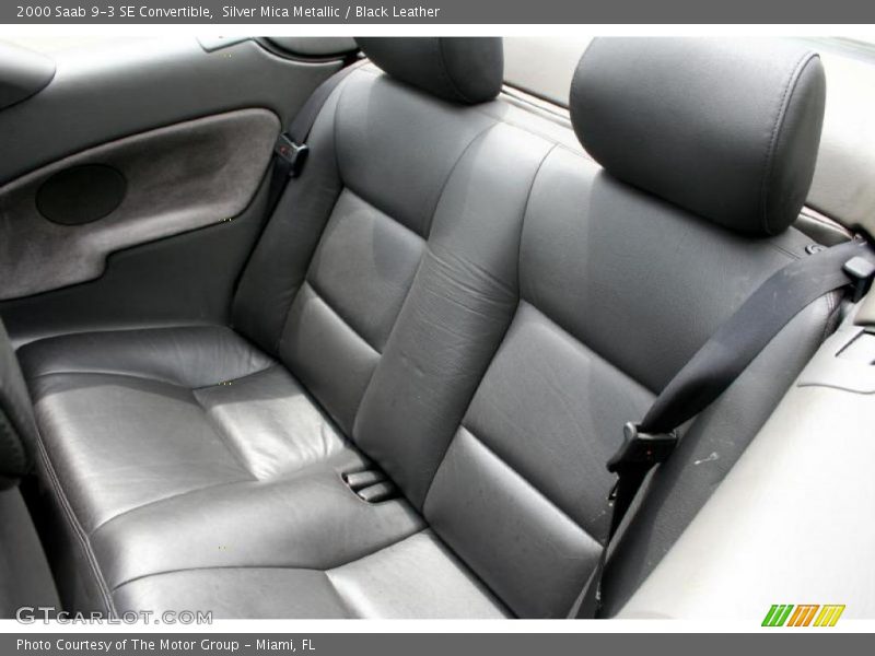 Silver Mica Metallic / Black Leather 2000 Saab 9-3 SE Convertible