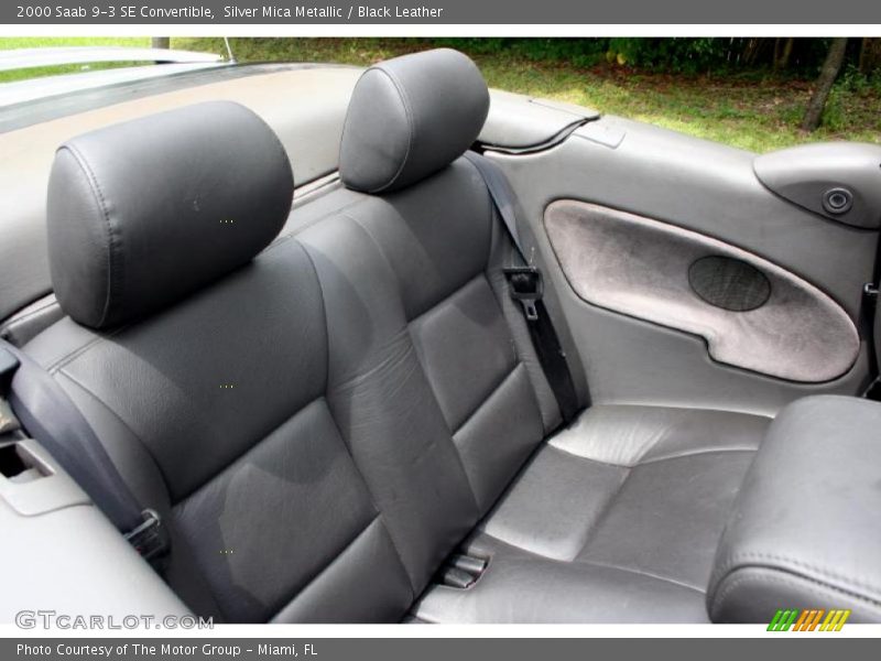 Silver Mica Metallic / Black Leather 2000 Saab 9-3 SE Convertible