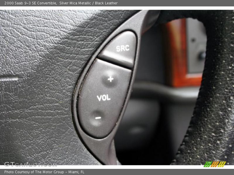 Silver Mica Metallic / Black Leather 2000 Saab 9-3 SE Convertible