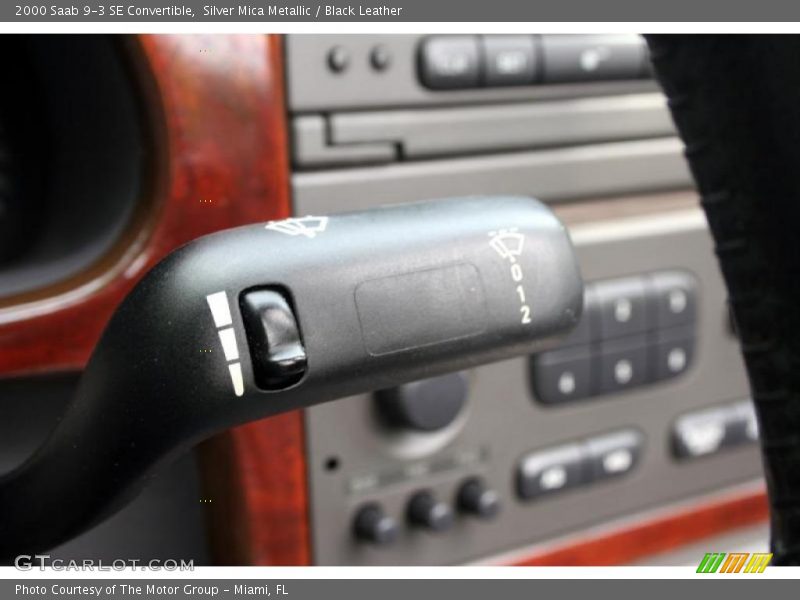 Silver Mica Metallic / Black Leather 2000 Saab 9-3 SE Convertible
