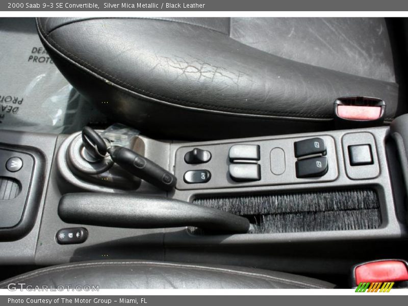 Silver Mica Metallic / Black Leather 2000 Saab 9-3 SE Convertible