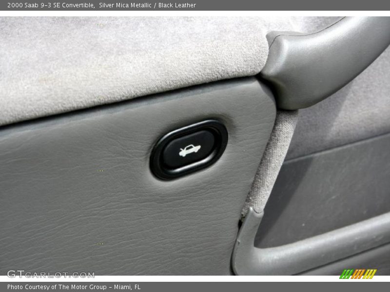 Silver Mica Metallic / Black Leather 2000 Saab 9-3 SE Convertible