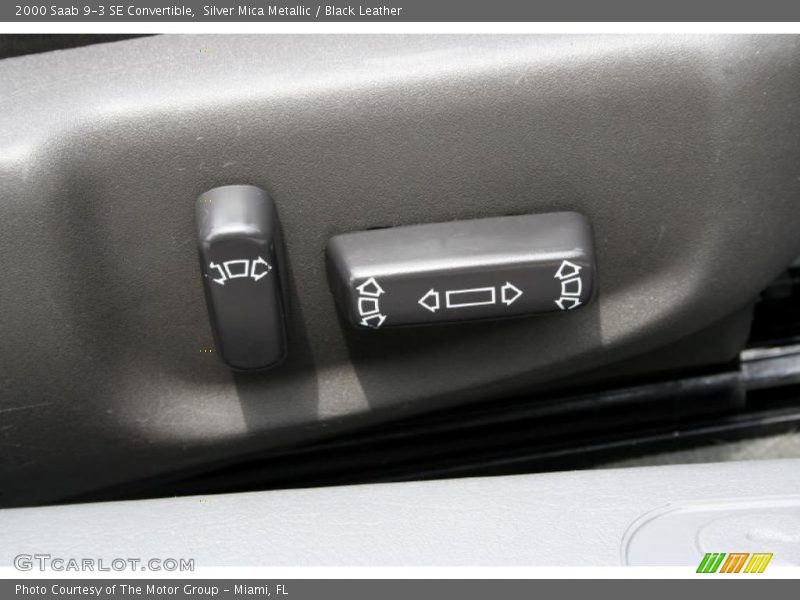 Silver Mica Metallic / Black Leather 2000 Saab 9-3 SE Convertible