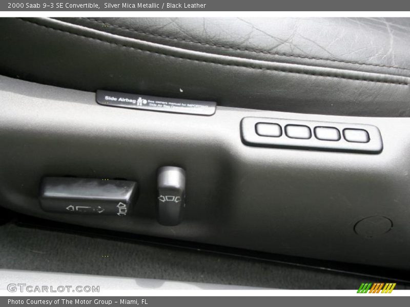 Silver Mica Metallic / Black Leather 2000 Saab 9-3 SE Convertible