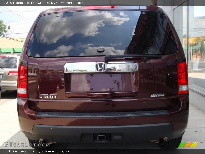 Dark Cherry Pearl / Black 2010 Honda Pilot LX 4WD