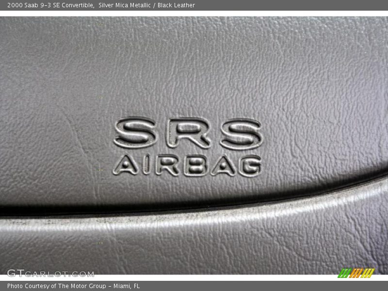 Silver Mica Metallic / Black Leather 2000 Saab 9-3 SE Convertible