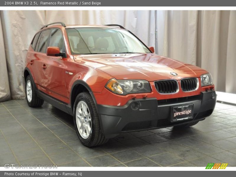 Flamenco Red Metallic / Sand Beige 2004 BMW X3 2.5i