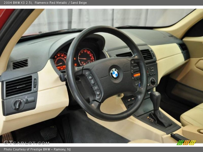 Flamenco Red Metallic / Sand Beige 2004 BMW X3 2.5i