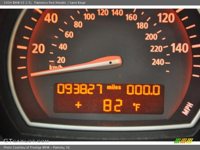Flamenco Red Metallic / Sand Beige 2004 BMW X3 2.5i