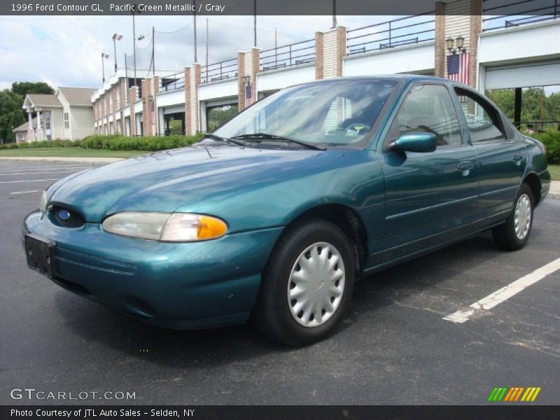Pacific Green Metallic / Gray 1996 Ford Contour GL