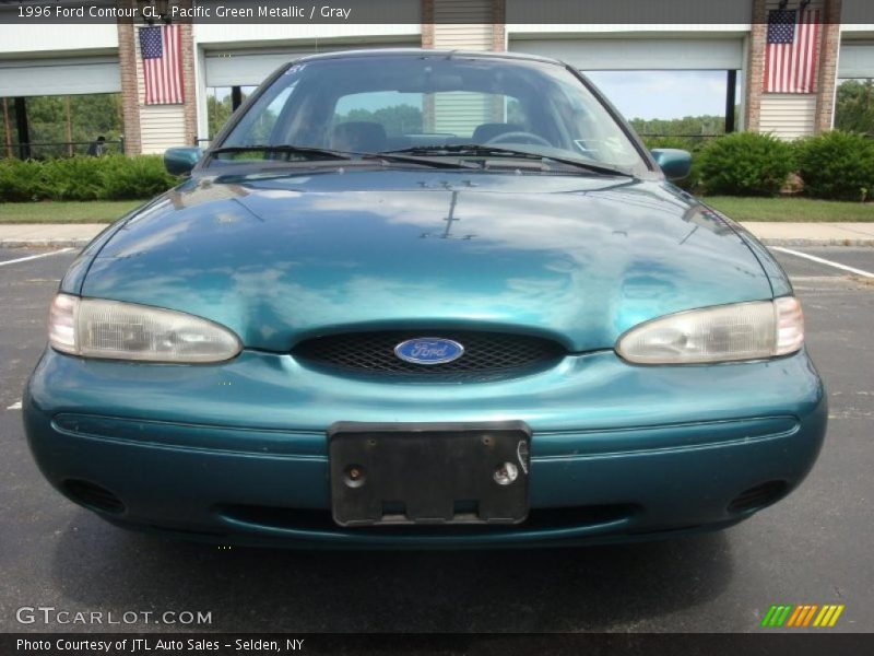 Pacific Green Metallic / Gray 1996 Ford Contour GL