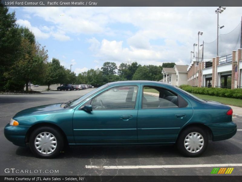 Pacific Green Metallic / Gray 1996 Ford Contour GL