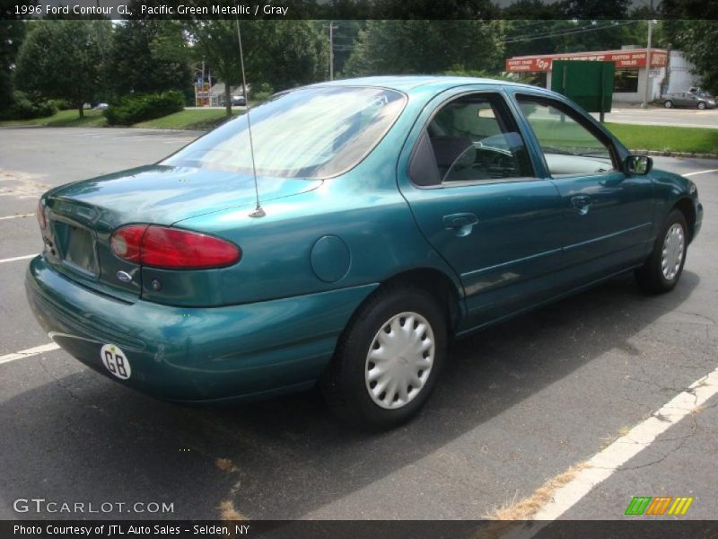 Pacific Green Metallic / Gray 1996 Ford Contour GL