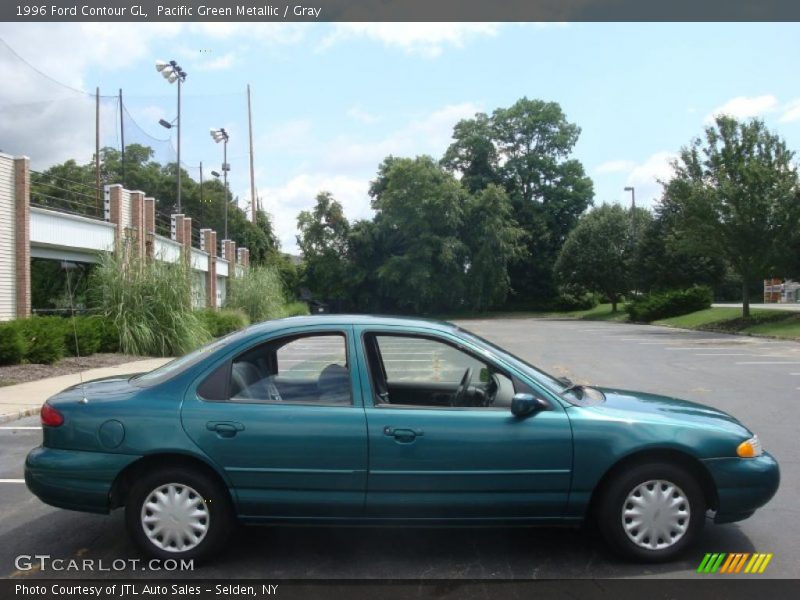 Pacific Green Metallic / Gray 1996 Ford Contour GL