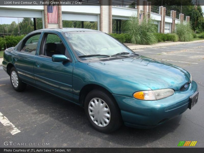 Pacific Green Metallic / Gray 1996 Ford Contour GL