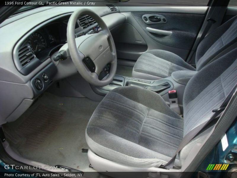 Pacific Green Metallic / Gray 1996 Ford Contour GL