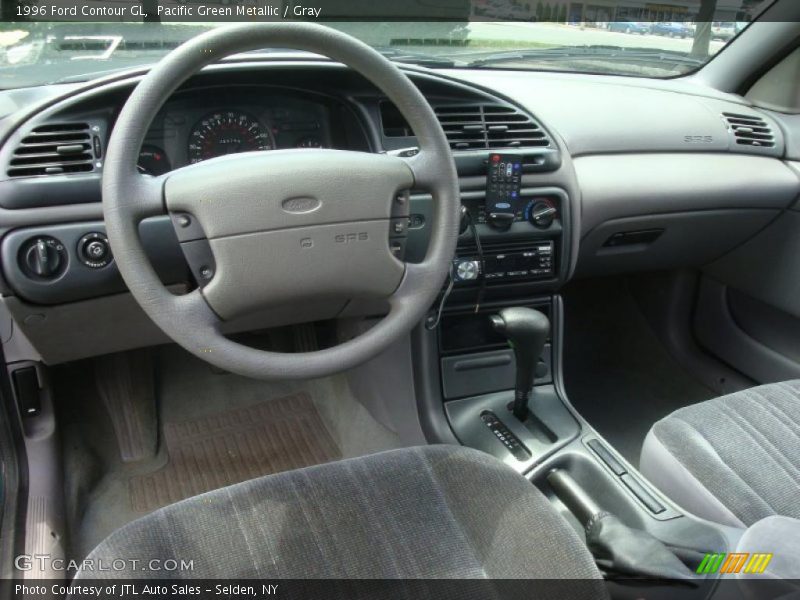 Pacific Green Metallic / Gray 1996 Ford Contour GL