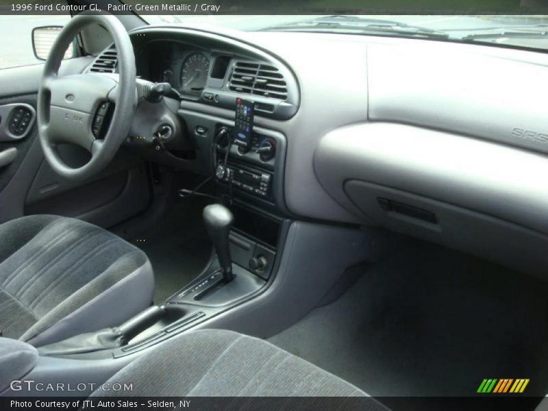 Pacific Green Metallic / Gray 1996 Ford Contour GL