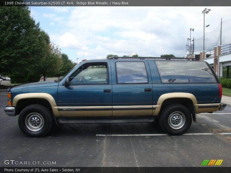 Indigo Blue Metallic / Navy Blue 1998 Chevrolet Suburban K2500 LT 4x4