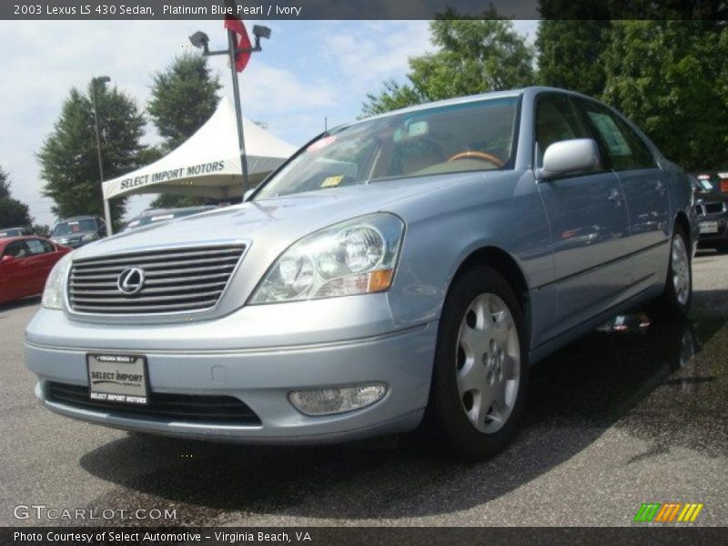Platinum Blue Pearl / Ivory 2003 Lexus LS 430 Sedan
