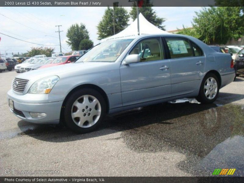 Platinum Blue Pearl / Ivory 2003 Lexus LS 430 Sedan