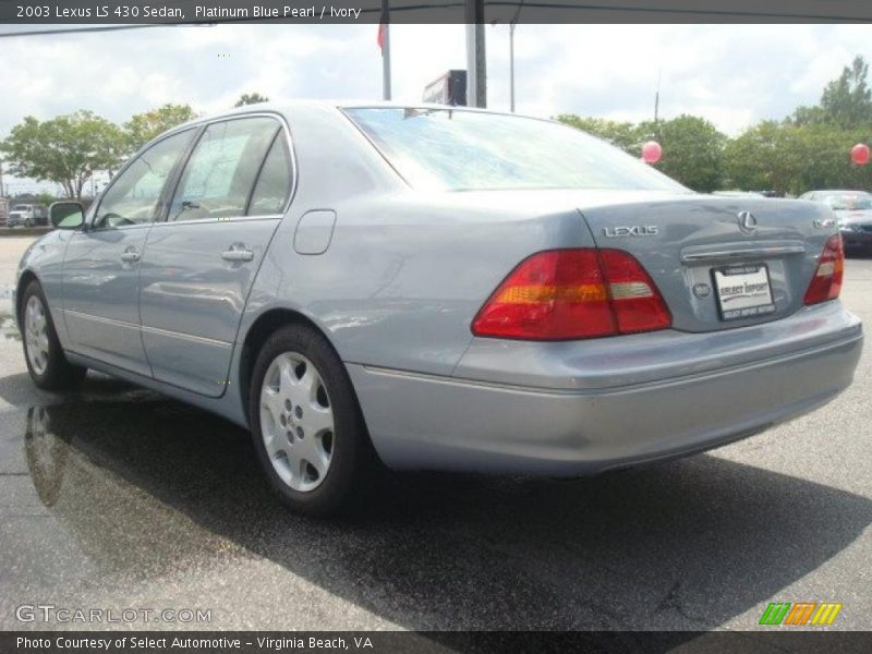 Platinum Blue Pearl / Ivory 2003 Lexus LS 430 Sedan