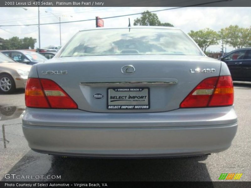 Platinum Blue Pearl / Ivory 2003 Lexus LS 430 Sedan