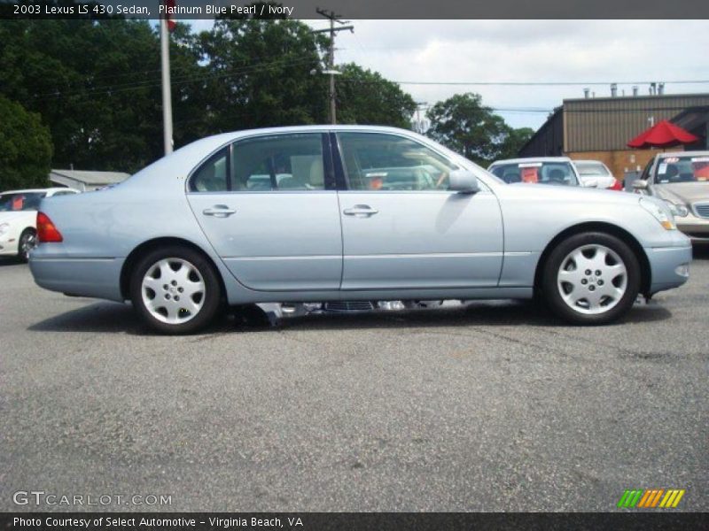 Platinum Blue Pearl / Ivory 2003 Lexus LS 430 Sedan