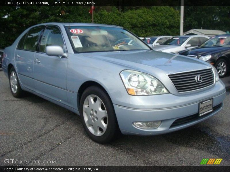 Platinum Blue Pearl / Ivory 2003 Lexus LS 430 Sedan