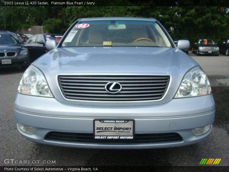 Platinum Blue Pearl / Ivory 2003 Lexus LS 430 Sedan