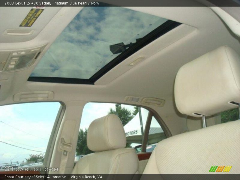 Platinum Blue Pearl / Ivory 2003 Lexus LS 430 Sedan