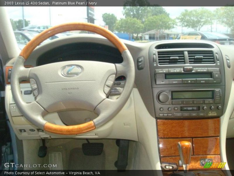 Platinum Blue Pearl / Ivory 2003 Lexus LS 430 Sedan