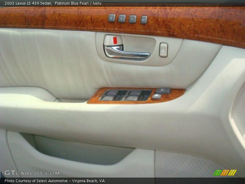 Platinum Blue Pearl / Ivory 2003 Lexus LS 430 Sedan