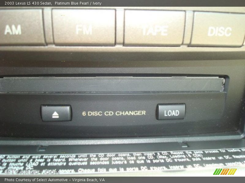 Platinum Blue Pearl / Ivory 2003 Lexus LS 430 Sedan
