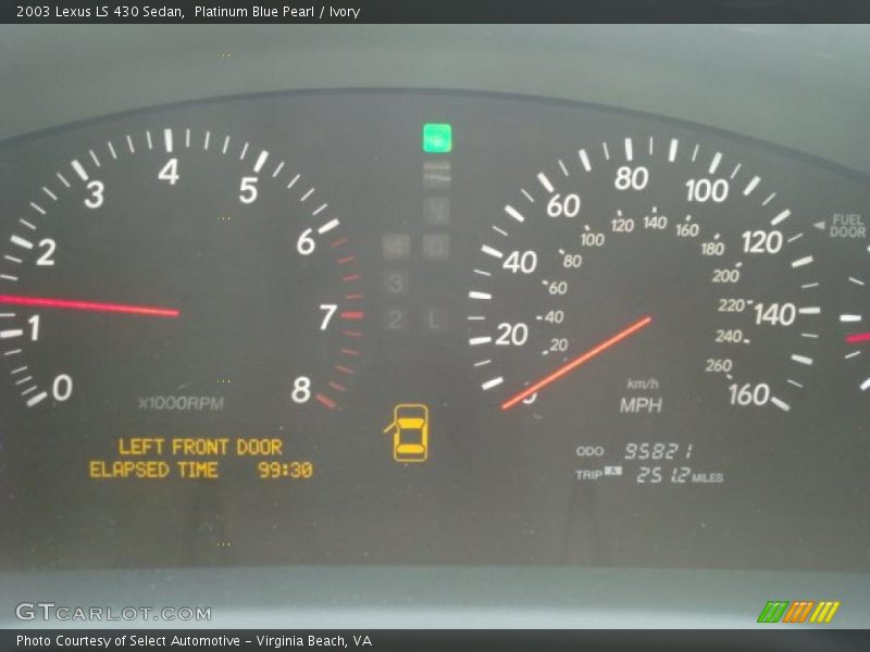 Platinum Blue Pearl / Ivory 2003 Lexus LS 430 Sedan