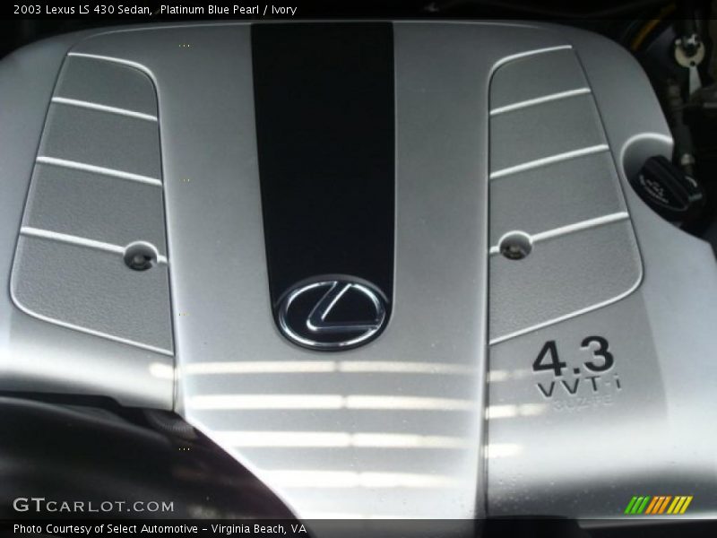 Platinum Blue Pearl / Ivory 2003 Lexus LS 430 Sedan