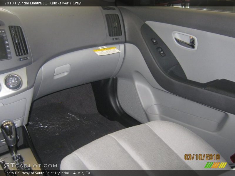 Quicksilver / Gray 2010 Hyundai Elantra SE