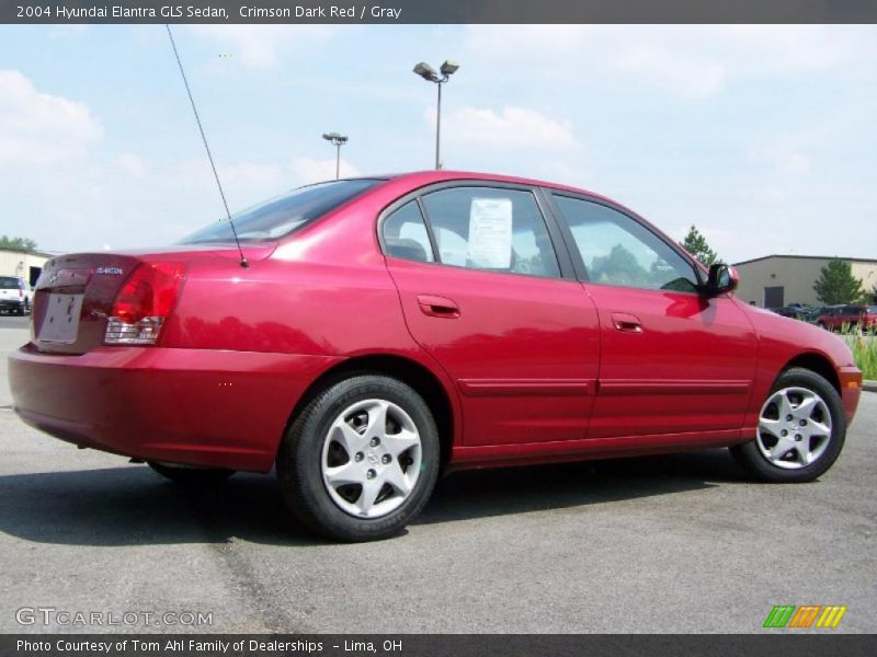 Crimson Dark Red / Gray 2004 Hyundai Elantra GLS Sedan